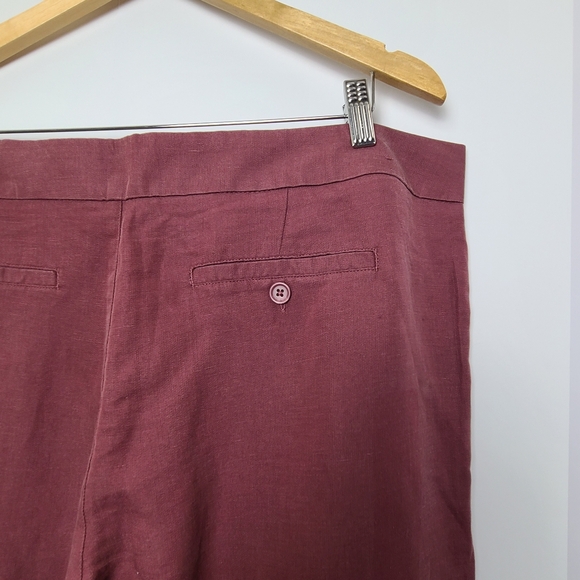 Ellen Tracy linen & tencel blend wide-leg pants, sz 14 - Picture 4 of 7